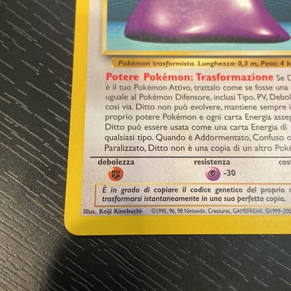 Ditto 18/62 Fossil Pokémon Card 1999 Non Holo (Italian) - Picture 3 of 8